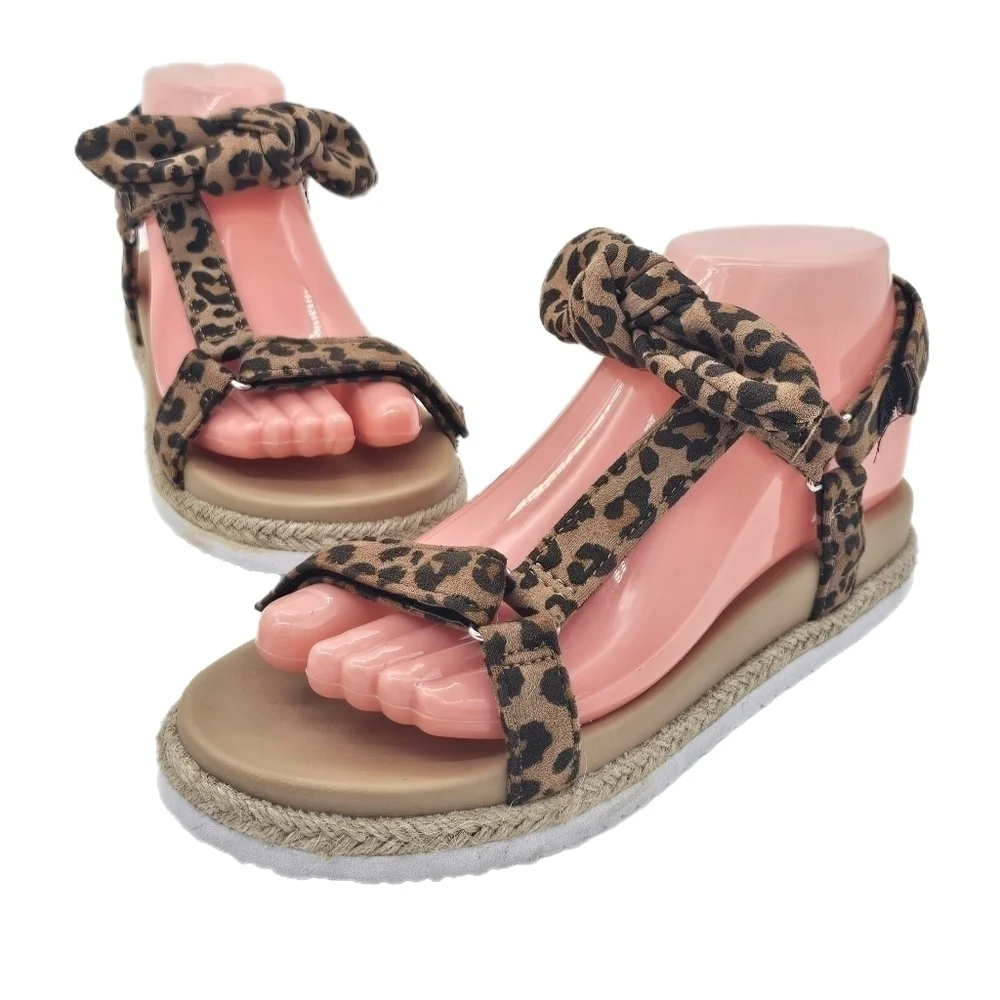 Treasure & Bond Eliza Sandals Tan Leopard Size 5 - Picture 2 of 13